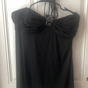 Black Caché breasted sleeveless top sz L